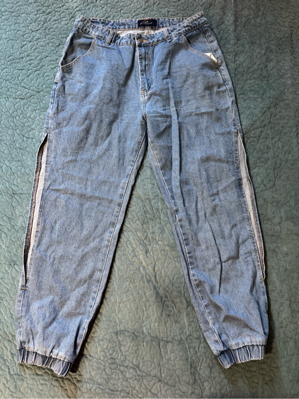 Relaxed Light Blue Denim Jogger Jeans - Unbranded